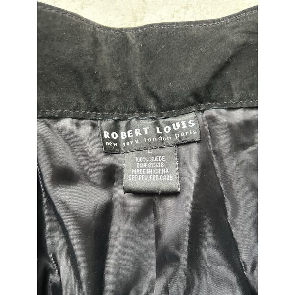 Vintage Black Suede Pants Grommet Studded Rocker Goth Punk Biker Style Large - Picture 4 of 9